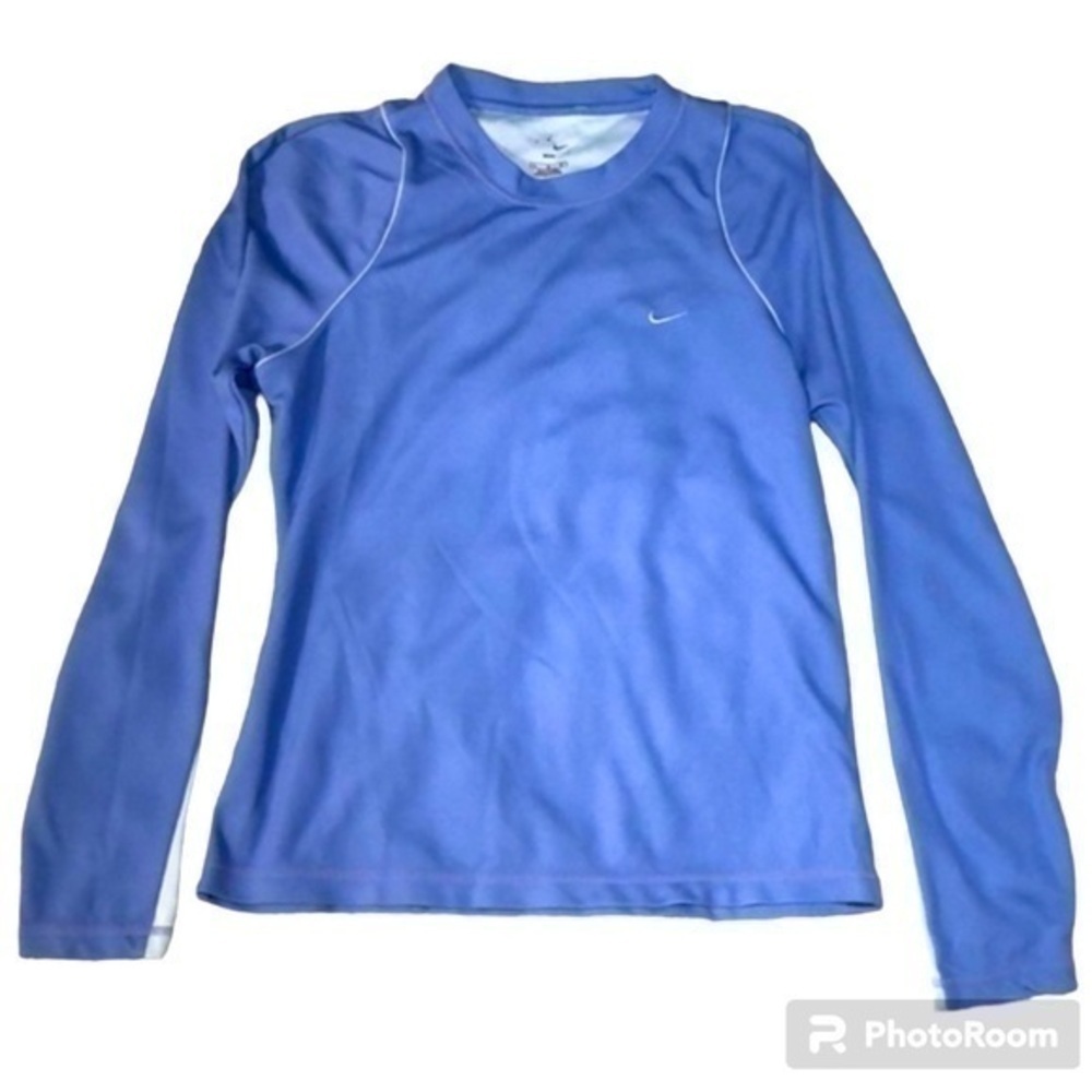 NIKE Dri-Fit Long Sleeve Bi-Tone Blue - Size L